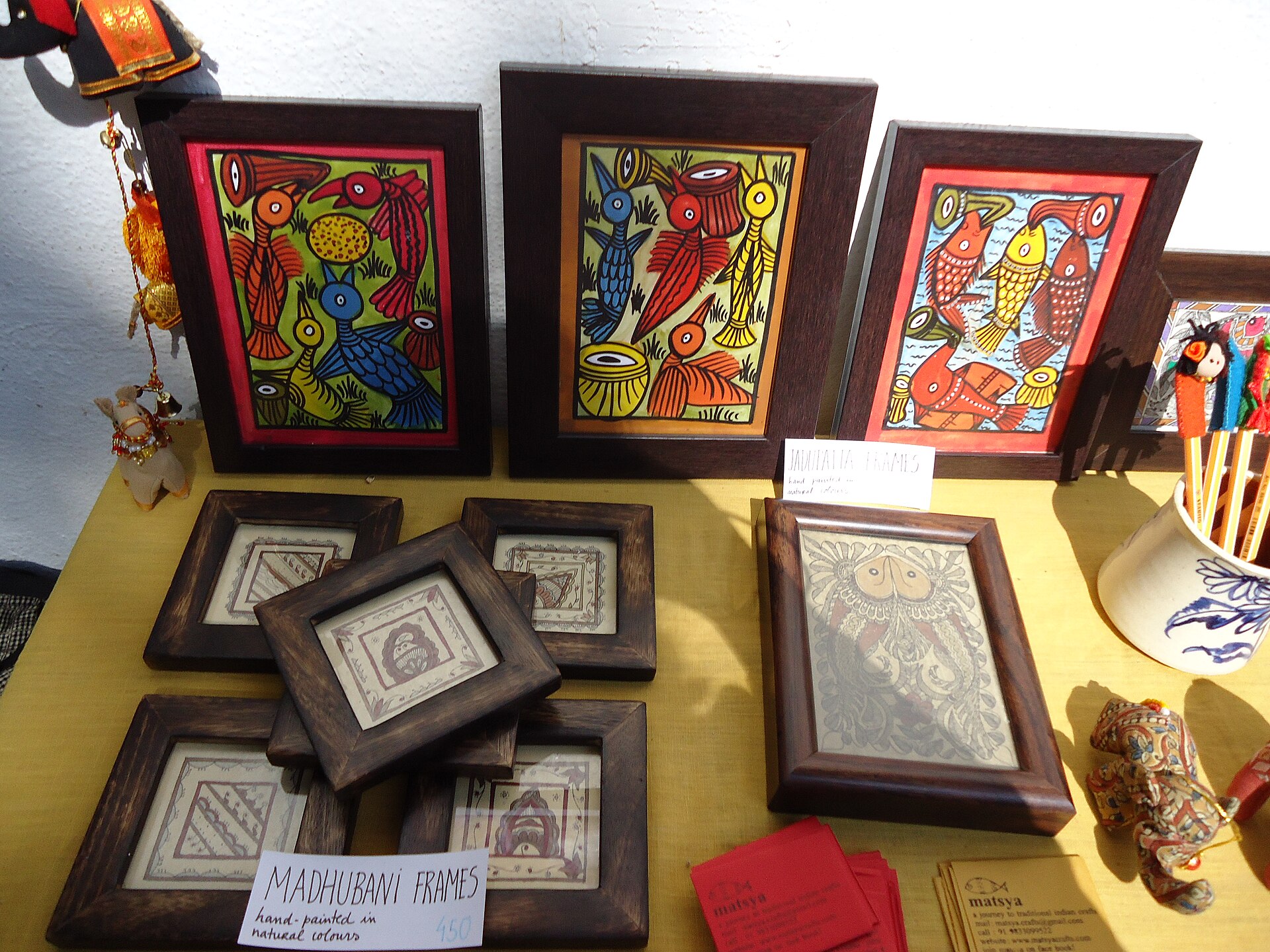 Hand-painted Madhubani original painting on handmade paper