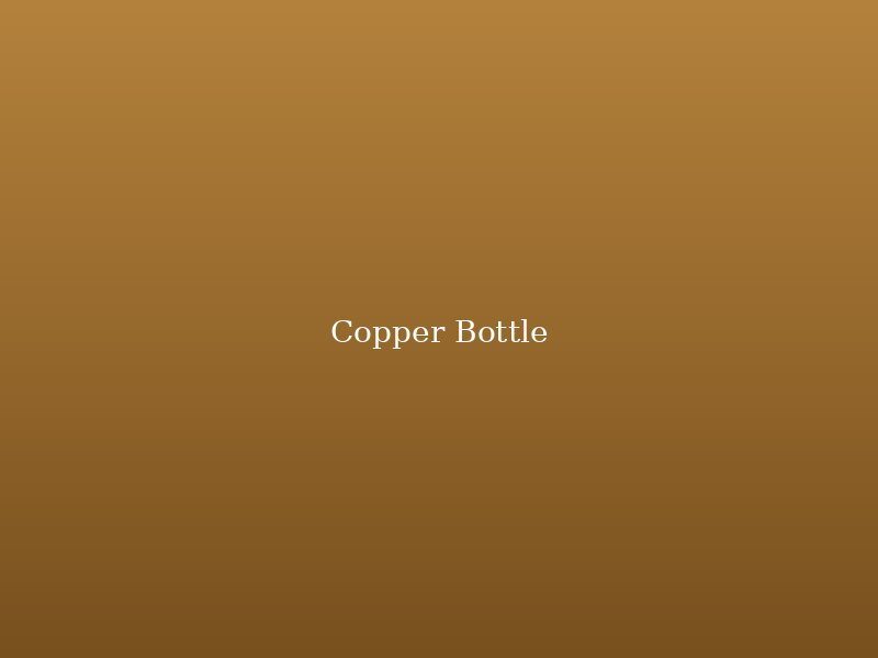 Hand-hammered copper water bottle